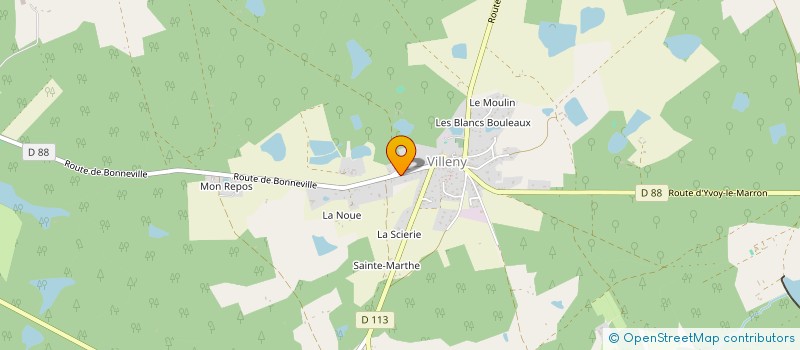 localisation de l'entreprise MADAME ANNIE DEVALDE  VILLENY