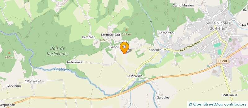 localisation de l'entreprise MADAME ANNIE DIEU  SAINT-NICOLAS-DU-PELEM