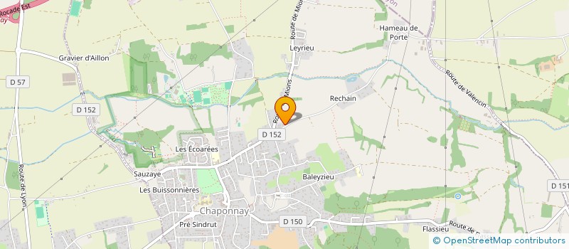 localisation de l'entreprise MADAME ANNIE DURVAL  CHAPONNAY