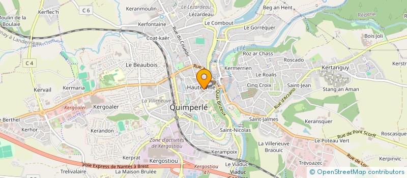 localisation de l'entreprise MADAME ANNIE DUVAIL à QUIMPERLE