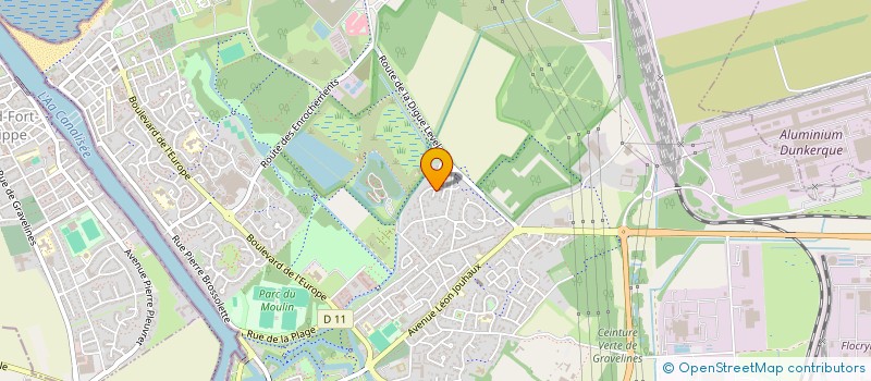 localisation de l'entreprise MADAME ANNIE-FRANCE VERWICHT  GRAVELINES