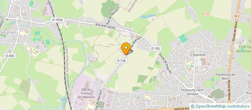 localisation de l'entreprise MADAME ANNIE FRANCOIS  MAUBEUGE