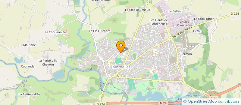 localisation de l'entreprise MADAME ANNIE GRASLAND  MORDELLES