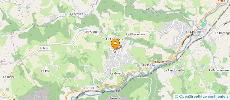 localisation de l'entreprise MADAME ANNIE GRAVIER  BRUSSIEU