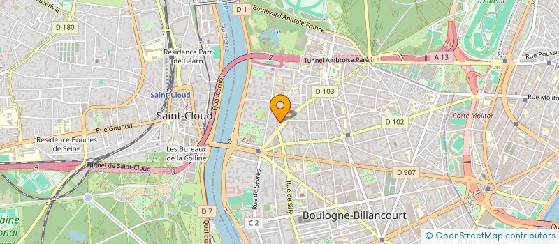 localisation de l'entreprise MADAME ANNIE GRUNBERG à BOULOGNE-BILLANCOURT