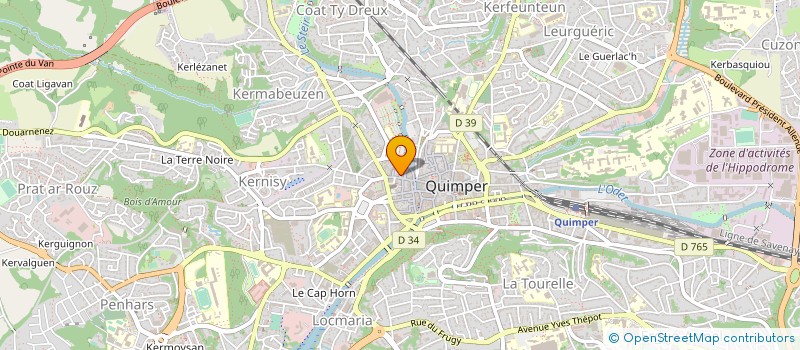 localisation de l'entreprise MADAME ANNIE GUYADER à QUIMPER