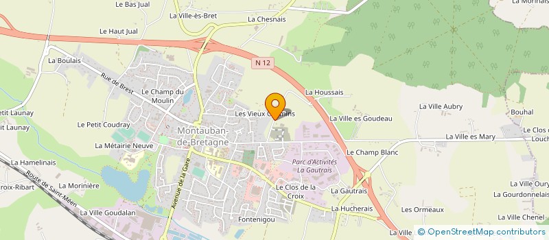 localisation de l'entreprise MADAME ANNIE HAMELIN à MONTAUBAN-DE-BRETAGNE