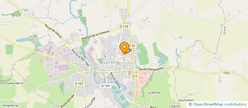 localisation de l'entreprise MADAME ANNIE HELLOUIN  GORRON