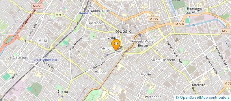 localisation de l'entreprise MADAME ANNIE HENNEBIQUE  ROUBAIX