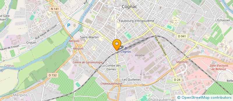 localisation de l'entreprise MADAME ANNIE HUCHET à COGNAC