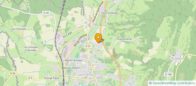 localisation de l'entreprise MADAME ANNIE JACQUEMET  SAINT-AMOUR