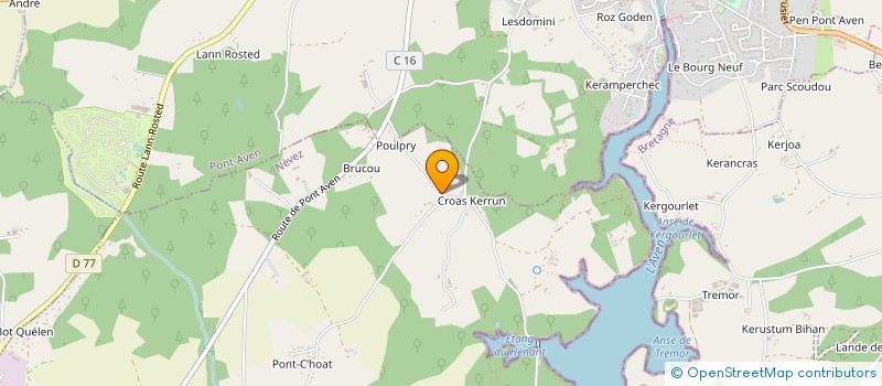 localisation de l'entreprise MADAME ANNIE JAOUEN  NEVEZ