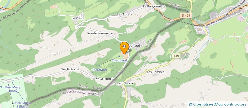 localisation de l'entreprise MADAME ANNIE JEANNEROT à VILLERS-LE-LAC