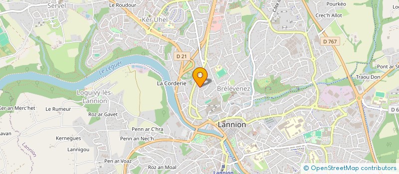 localisation de l'entreprise MADAME ANNIE KERONEN à LANNION