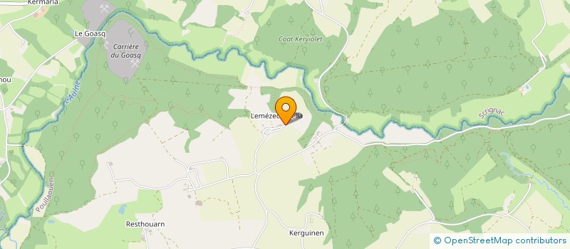 localisation de l'entreprise MADAME ANNIE LE HARZIC  POULLAOUEN