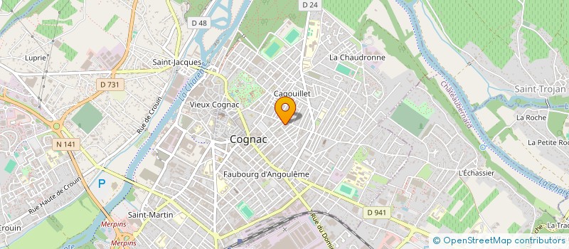localisation de l'entreprise MADAME ANNIE LE NESTOUR à COGNAC