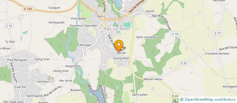 localisation de l'entreprise MADAME ANNIE LE ROUX à RIEC-SUR-BELON