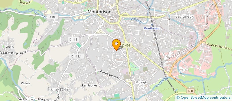 localisation de l'entreprise MADAME ANNIE MARINIER  MONTBRISON