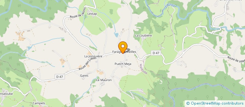 localisation de l'entreprise MADAME ANNIE MERCADIER  MALEVILLE