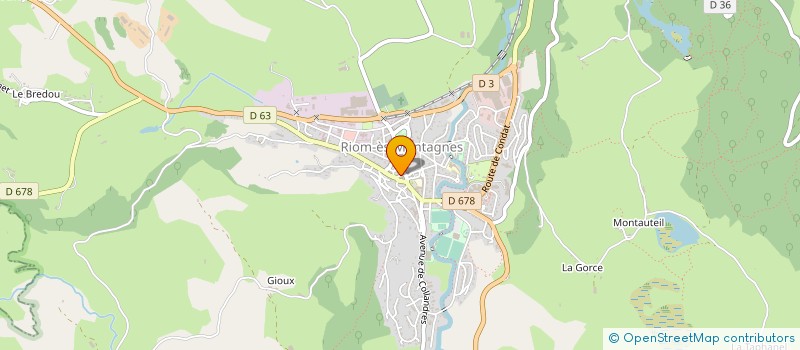 localisation de l'entreprise MADAME ANNIE MERCIER à RIOM-ES-MONTAGNES