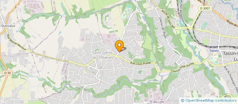 localisation de l'entreprise MADAME ANNIE MICHALLET  SAINT-GENIS-LES-OLLIERES