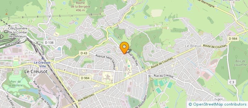 localisation de l'entreprise MADAME ANNIE MORNAT  LE CREUSOT