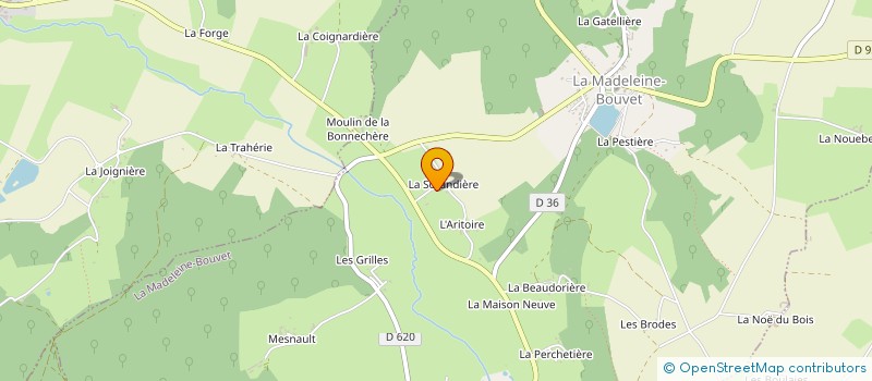localisation de l'entreprise MADAME ANNIE NAULLEAU à LA MADELEINE-BOUVET