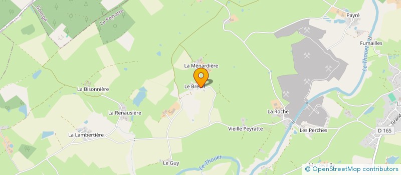 localisation de l'entreprise MADAME ANNIE NOMBALIER  LA PEYRATTE