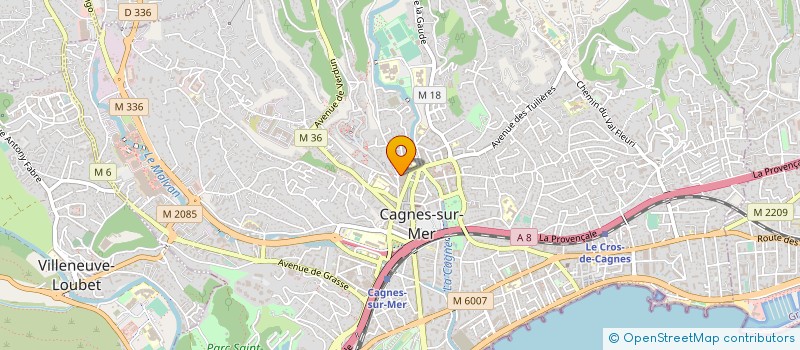 localisation de l'entreprise MADAME ANNIE PERRON à CAGNES-SUR-MER