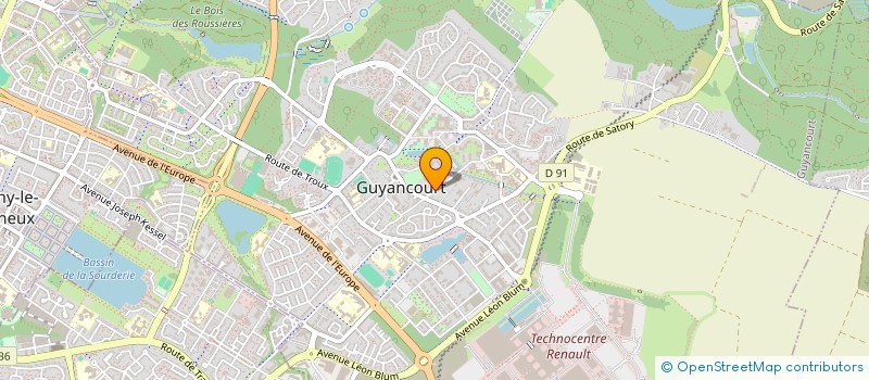 localisation de l'entreprise MADAME ANNIE PINARD  GUYANCOURT