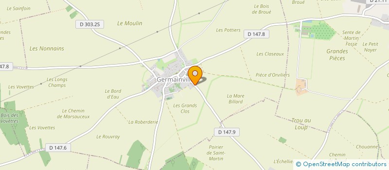 localisation de l'entreprise MADAME ANNIE POUCLET à GERMAINVILLE