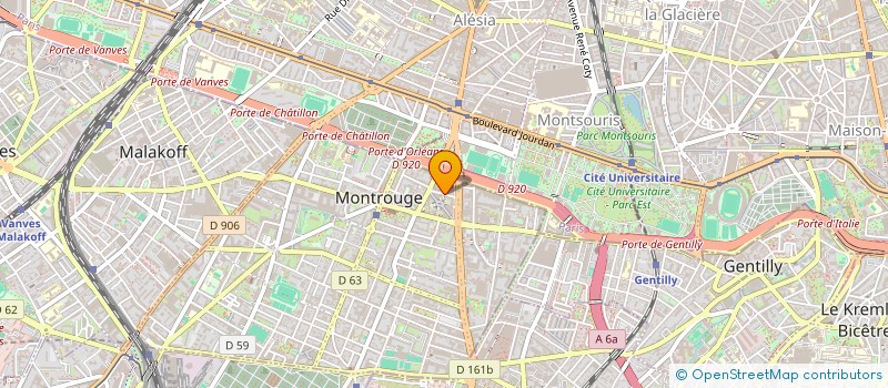 localisation de l'entreprise MADAME ANNIE PROVOST à MONTROUGE