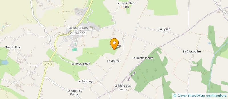 localisation de l'entreprise MADAME ANNIE RAULET à LE MENE