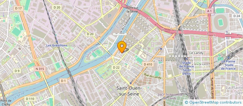 localisation de l'entreprise MADAME ANNIE ROMANO à SAINT-OUEN-SUR-SEINE