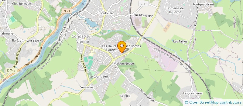 localisation de l'entreprise MADAME ANNIE ROUSSY à CONDAT-SUR-VIENNE