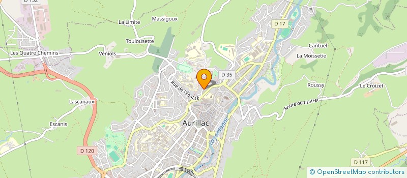 localisation de l'entreprise MADAME ANNIE ROUX à AURILLAC