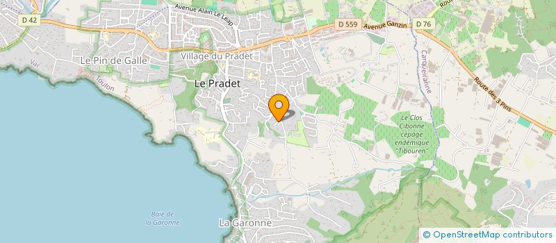 localisation de l'entreprise MADAME ANNIE ROVIRA  LE PRADET