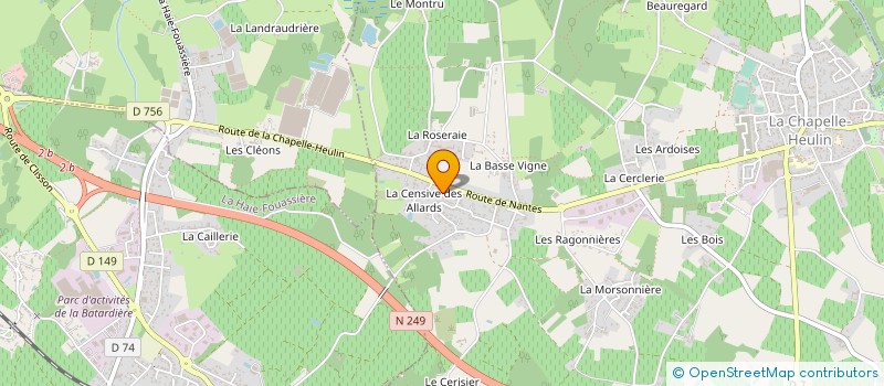 localisation de l'entreprise MADAME ANNIE SACHOT  LA CHAPELLE-HEULIN