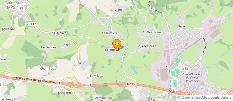 localisation de l'entreprise MADAME ANNIE SALESSE à SAINT-SULPICE-LE-GUERETOIS