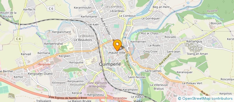 localisation de l'entreprise MADAME ANNIE SARFATY à QUIMPERLE