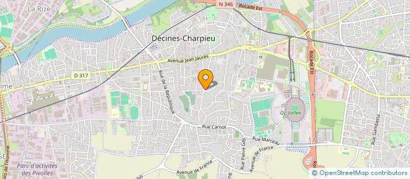 localisation de l'entreprise MADAME ANNIE SISOUNOL  DECINES-CHARPIEU