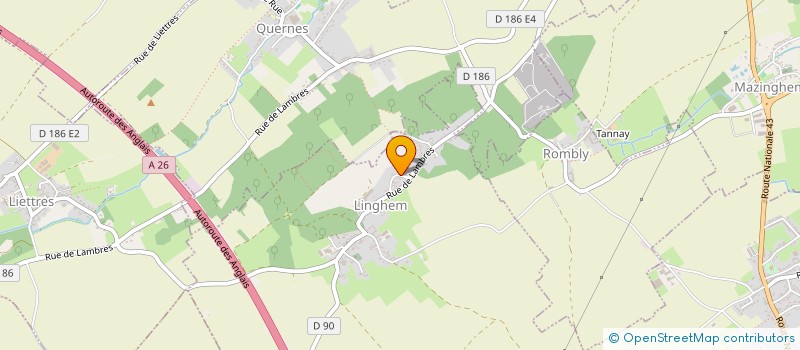 localisation de l'entreprise MADAME ANNIE SWYNGEDAUW  LINGHEM