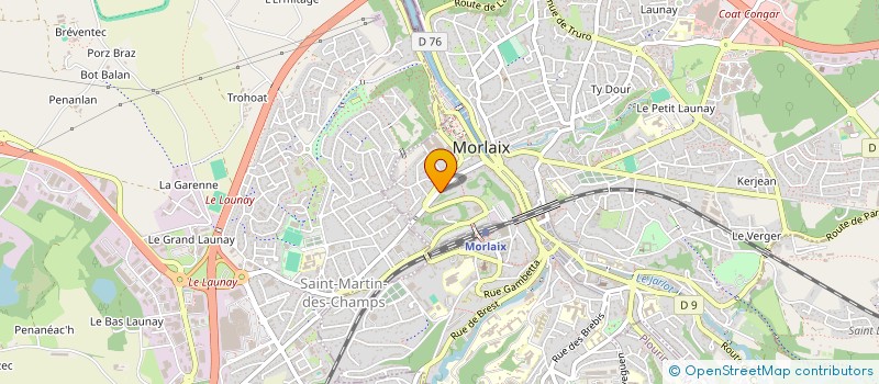 localisation de l'entreprise MADAME ANNIE TOUSSAINT à MORLAIX