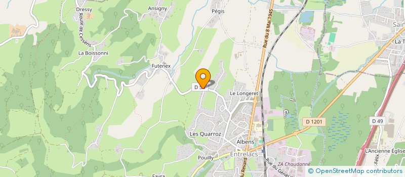 localisation de l'entreprise MADAME ANNIE TRAVERSAZ  ENTRELACS