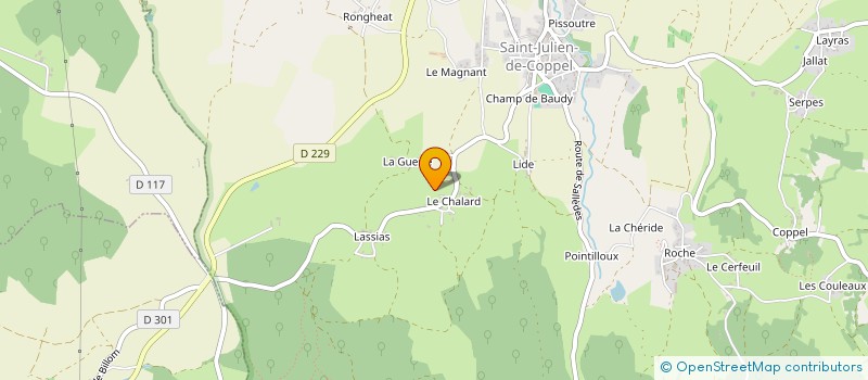 localisation de l'entreprise MADAME ANNIE VALLADIER à SAINT-JULIEN-DE-COPPEL