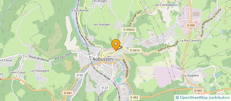 localisation de l'entreprise MADAME ANNIE VALLEIX à AUBUSSON
