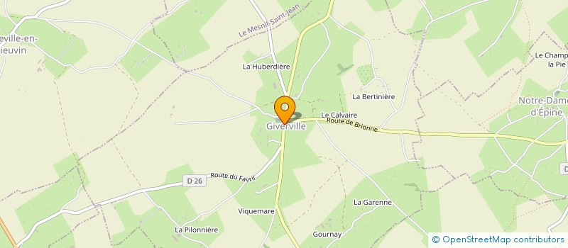 localisation de l'entreprise MADAME ANNIE VANDEVILLE  GIVERVILLE