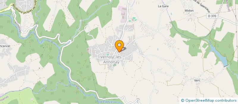 localisation de l'entreprise MADAME ANNIE VARO  VERNOSC-LES-ANNONAY