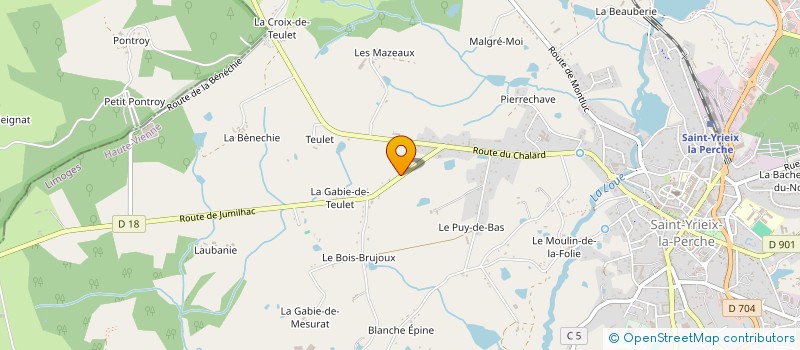 localisation de l'entreprise MADAME ANNIE WATSON  SAINT-YRIEIX-LA-PERCHE