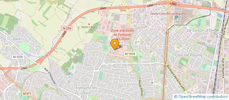localisation de l'entreprise MADAME ANNIKA GUINCHARD  FONTAINE-LES-DIJON